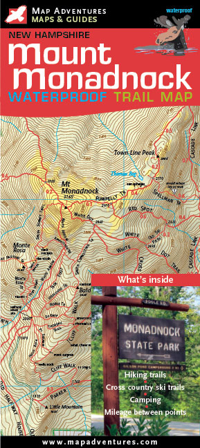Mount Monadnock Waterproof Trail Map